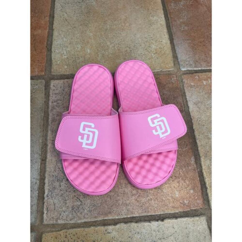 PINK ISLIDES SAN DIEGO PADRES SIZE 8